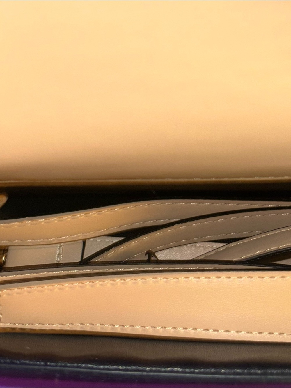 Inspired Coach Nude Leather Clasp Crossbody - Picture 4 of 6